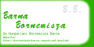barna bornemisza business card